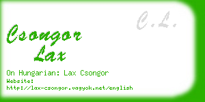 csongor lax business card